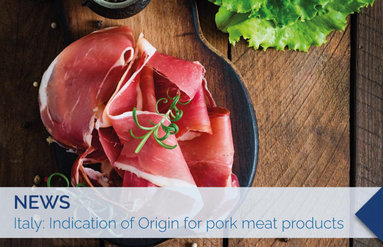 italy indication of origin for ham and cured meat