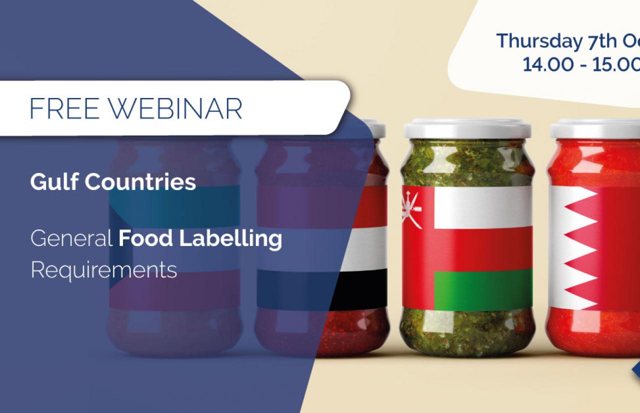 free webinar gulf countries food labelling